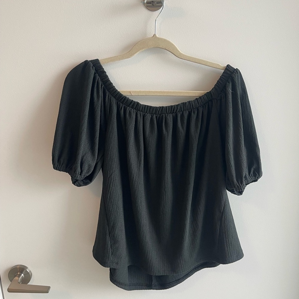 Anthropologie Off the shoulder Black Women's Top